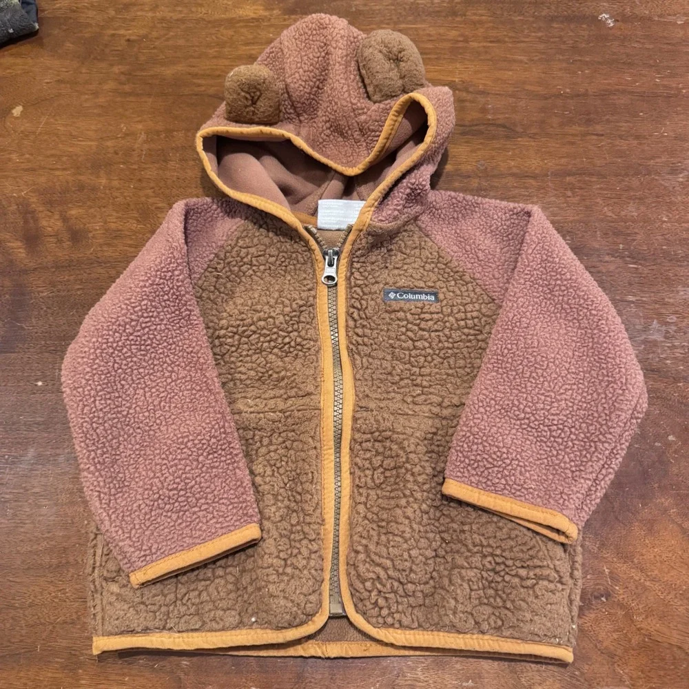 Boys Columbia Toddler Sherpa Fleece Outdoor Hoodies Bear & Camo 2T‎ & 18 Mo.